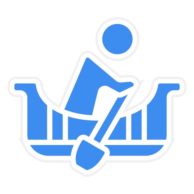 Vector rowing icon style