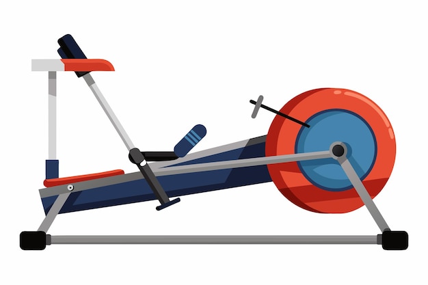 Rowing machine on white