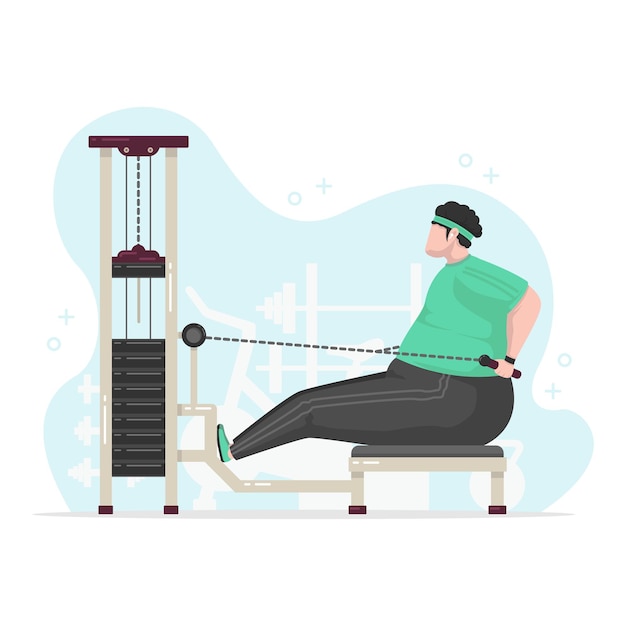 Rowing training illustration