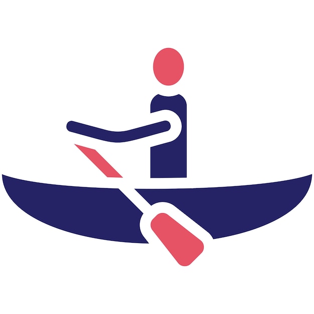 Vector rowing vector icon illustration of olympics iconset