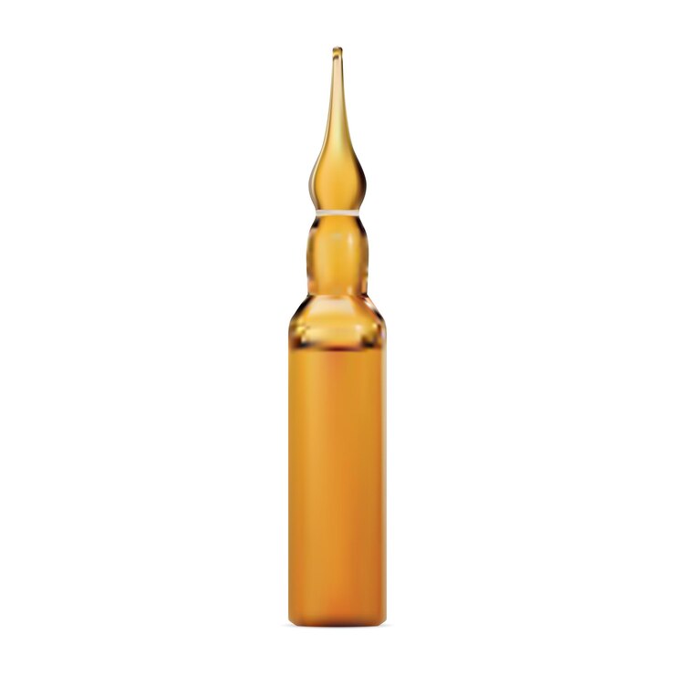 Vector rown glass injection ampule mockup vector vial medicine vaccine treatment virus vaccination