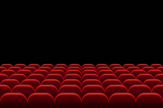 Rows of theatre and cinema seats illustration