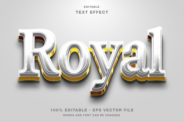 Vector royal 3d bewerkbare tekst-effect