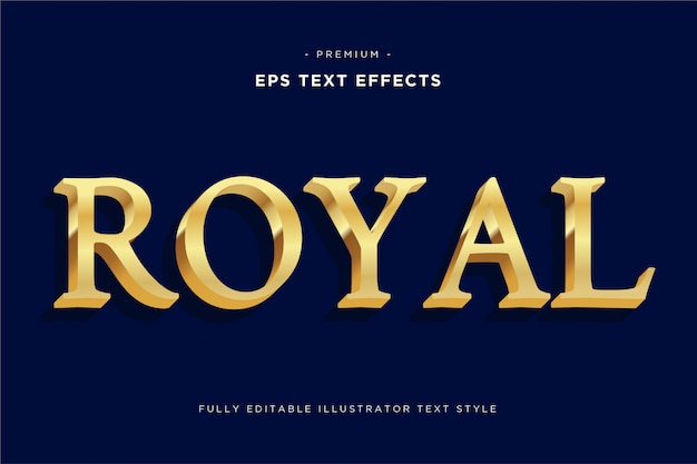 Royal 3d text effect