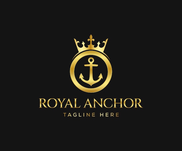 Royal Anchor Logo Vector Template