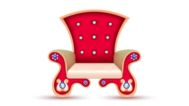 Royal armchair vector вектор декоративного сценического стула для индийского свадебного дизайна