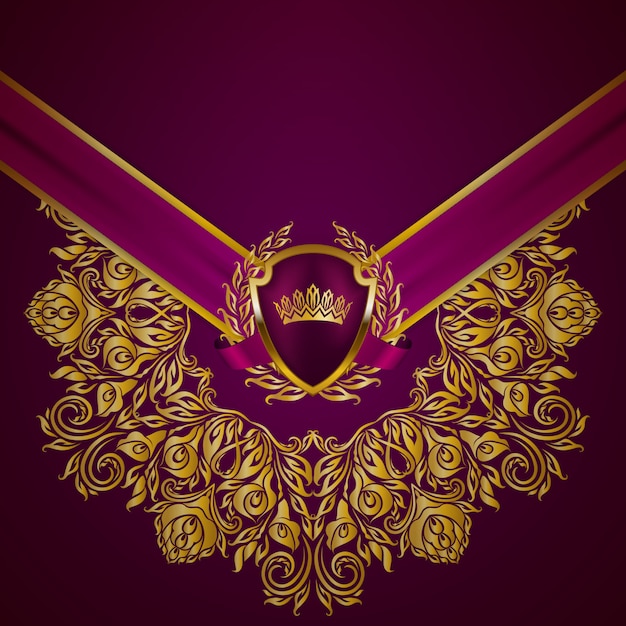 Royal background with ornament