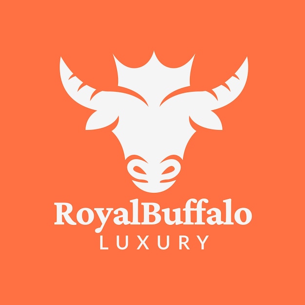 Вектор Значок шаблона логотипа royal buffalo