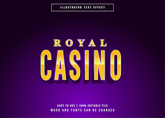 Royal casino golden gaming bewerkbaar teksteffect