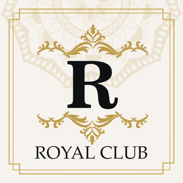 Royal club and ornament icon