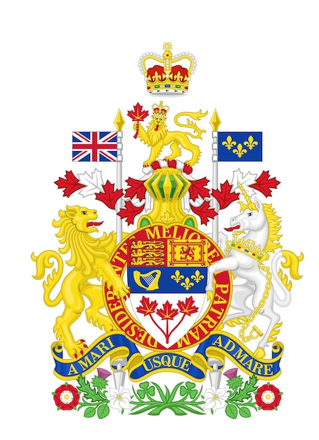 Vector royal coat of arms of canada