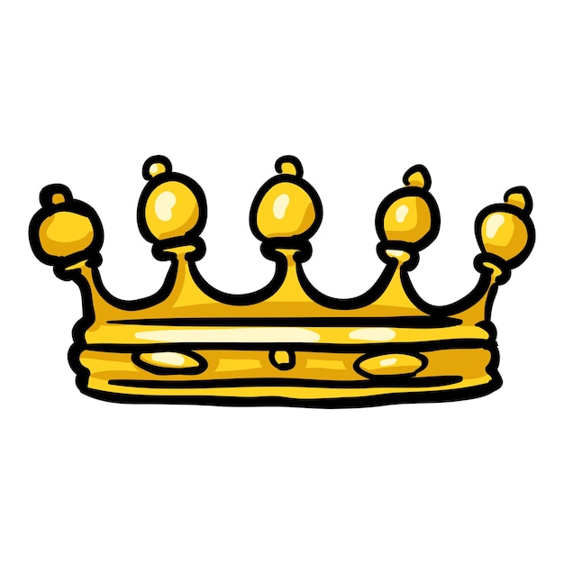 Royal Crown Hand Drawn Doodle Icon