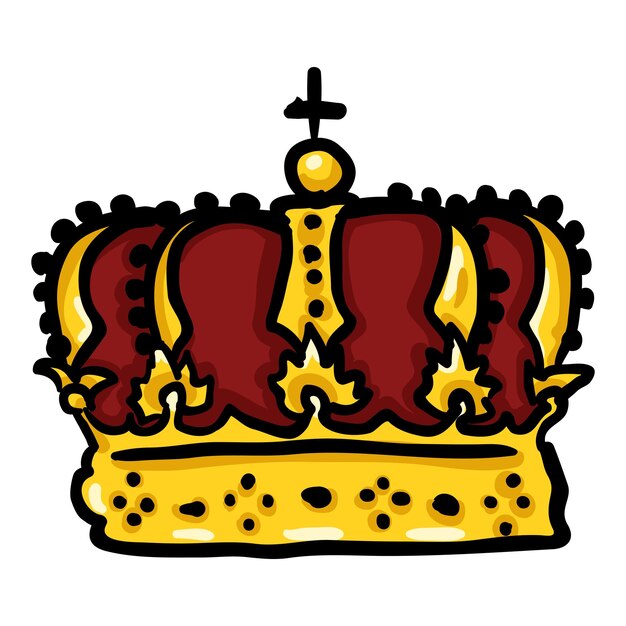 Royal Crown Hand Drawn Doodle Icon