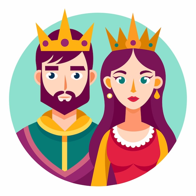 Vector royal crown king monarchy kingdom hand drawn cartoon character sticker icon concept isolated