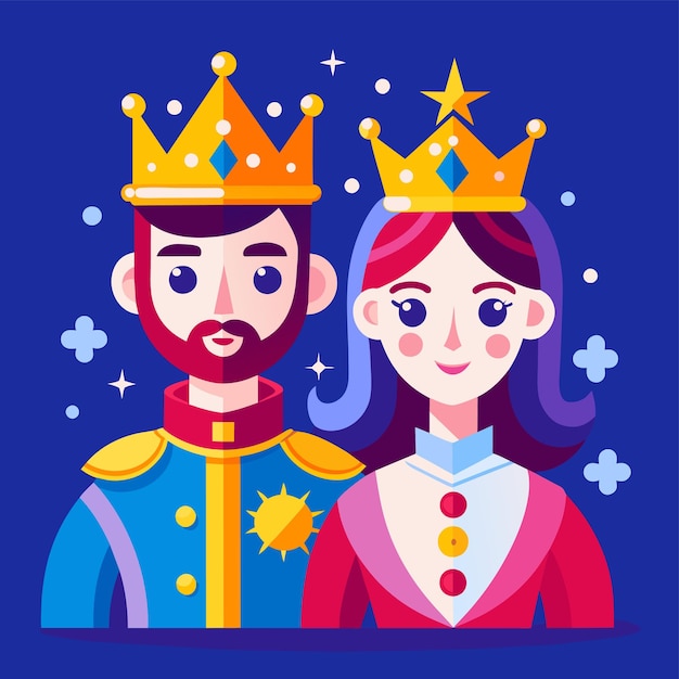 Royal crown king monarchy kingdom hand drawn cartoon character sticker icon concept isolated