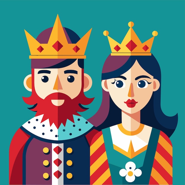 Royal crown king monarchy kingdom hand drawn cartoon character sticker icon concept isolated