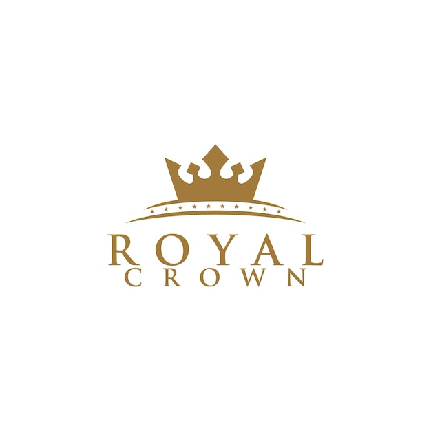 Royal crown logo design vector