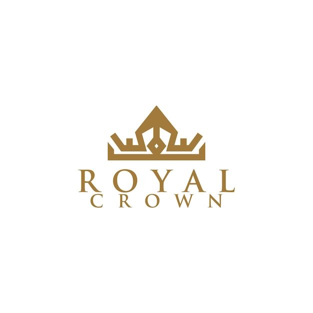 Royal crown logo design vector