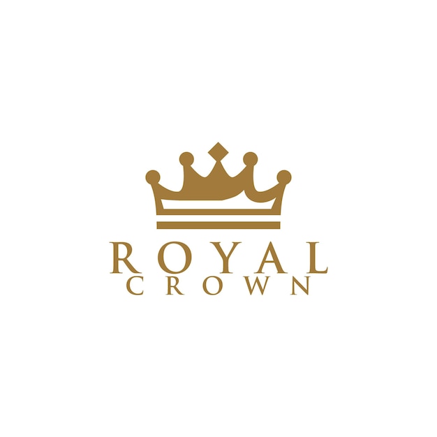 Royal crown logo design vector