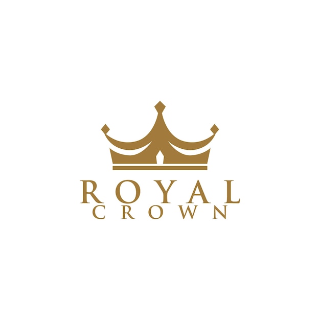 Corona reale logo design vettoriale