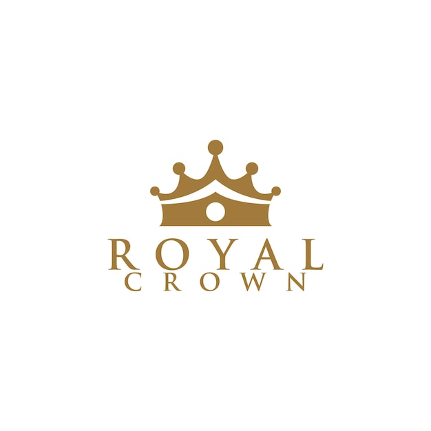 Corona reale logo design vettoriale