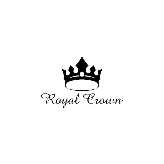 Royal crown logo design vector