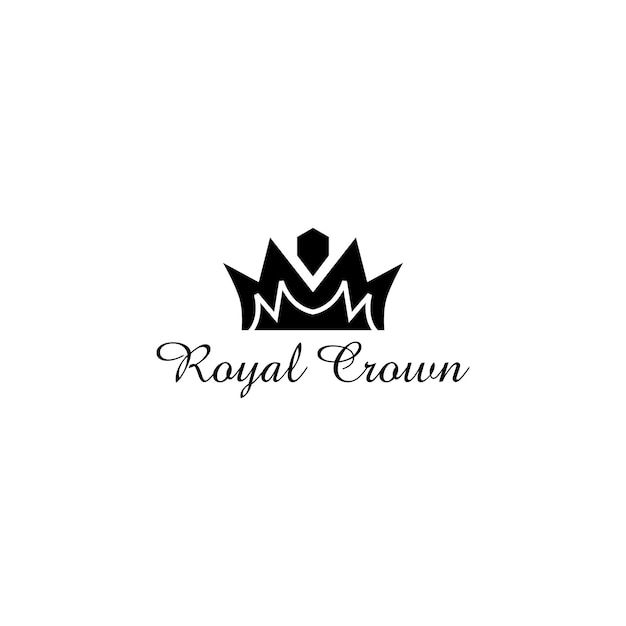 Royal crown logo design vector