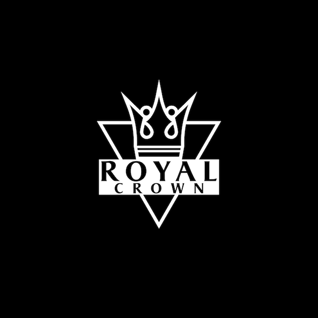 Vector royal crown logo design vector