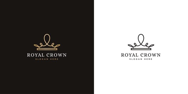 Royal crown modern logo design