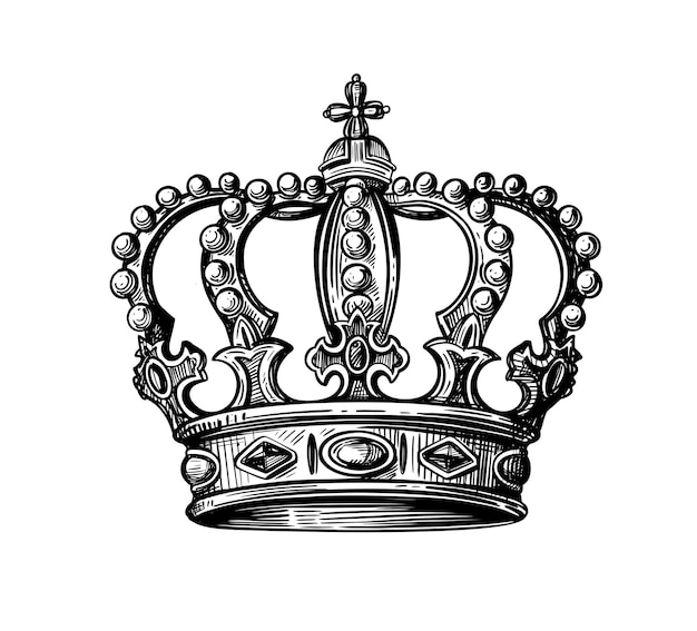 Royal crown in vintage and rococo style.