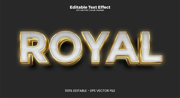 Royal editable text effect in modern trend style