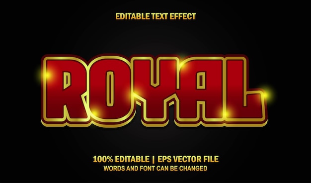 Royal Editable Text Effect Style Vector