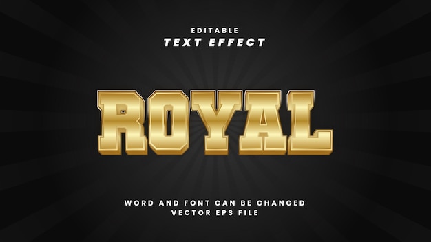 Royal editable text effect