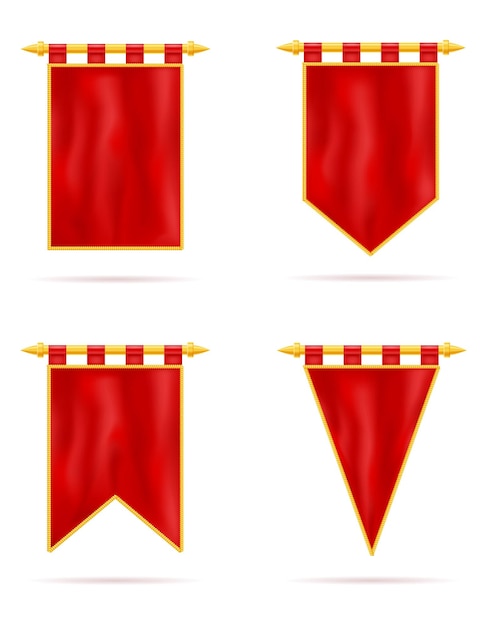 Vector royal flag realistic template empty blank stock vector illustration