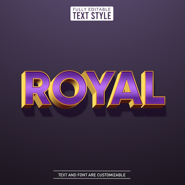 Royal gold metallic purple glamour text effect with shadow alphabet letter font collection