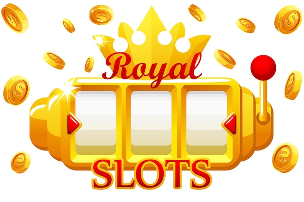 Игровой автомат royal gold, бонусные монеты с джекпотом и короной для пользовательского интерфейса