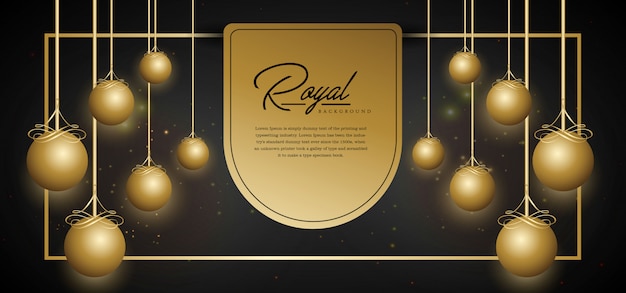 Royal golden background template