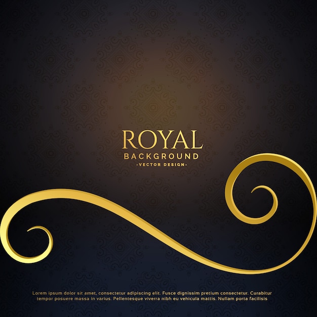 Royal golden floral vector background