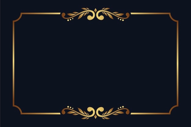 royal golden frame luxury background with text space