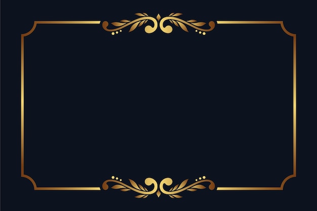 Vector royal golden frame luxury background with text space