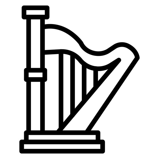 Royal Harp icoon vector afbeelding Kan worden gebruikt voor Empire