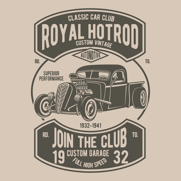 Vettore royal hotrod