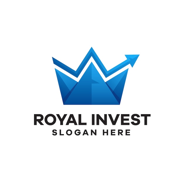 Royal Invest Gradient Logo Design