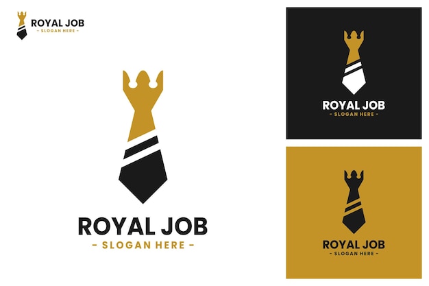 Royal job logo vector design template