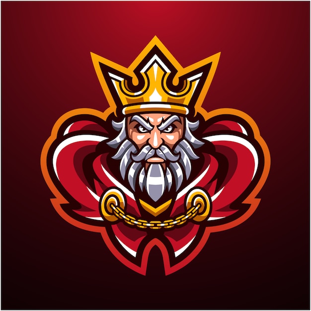 The royal king head mascot logo