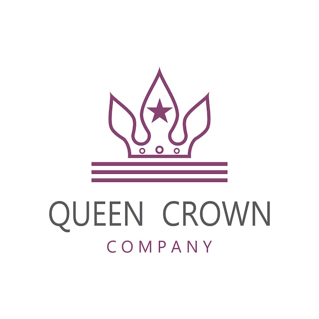 Royal King Queen Crown 우아한 럭셔리 로고 디자인