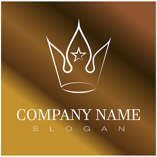 Vector royal king queen crown elegant luxury logo design