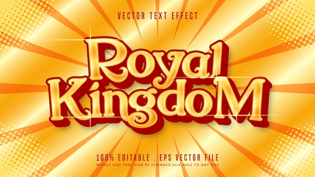 Стиль шрифта с редактируемым текстовым эффектом Royal Kingdom 3d