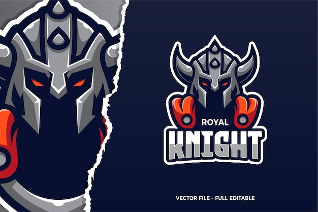 Royal Knight E-sport 로고 템플릿