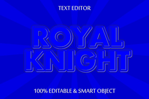 Royal knight effect 3 dimension emboss simple style